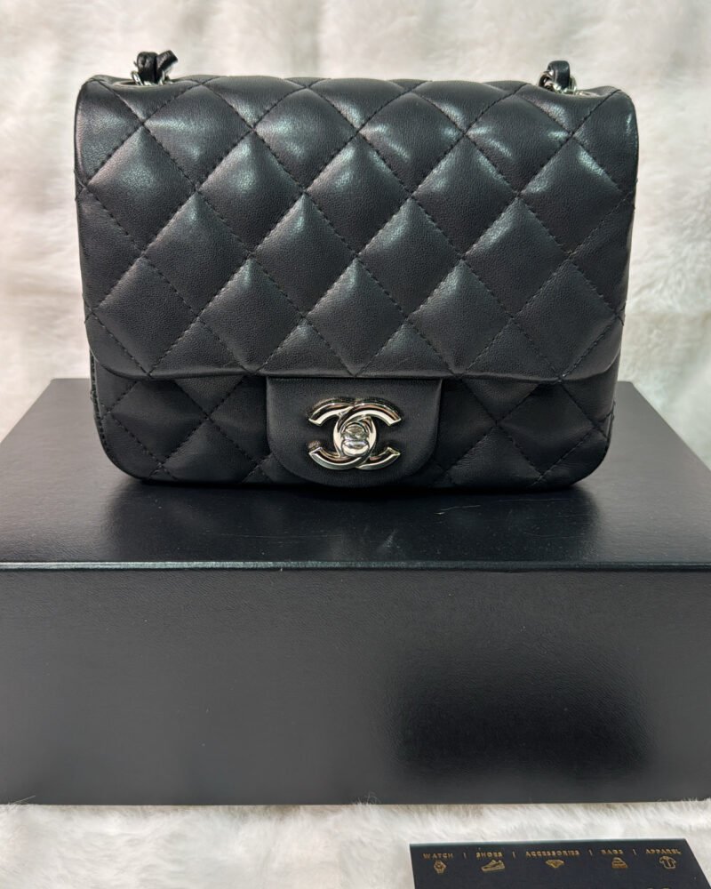 Chanel Mini Square Flap Black Lambskin