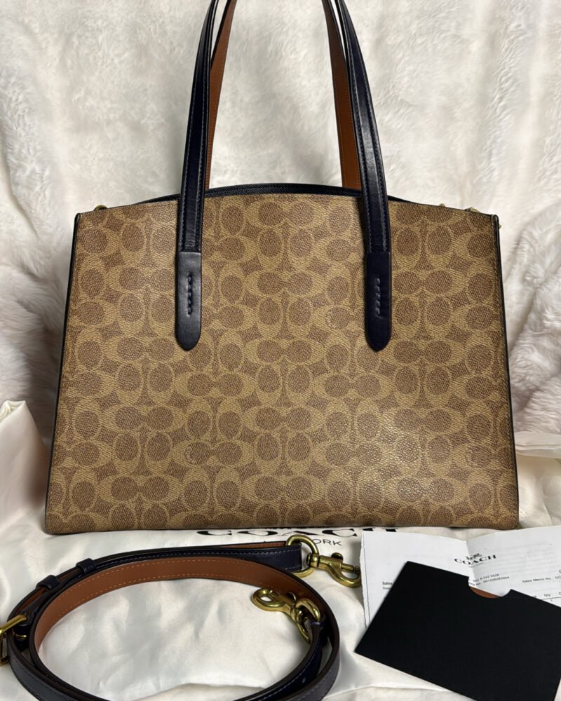 Coach Charlie Carryall colorblack canvas in brown