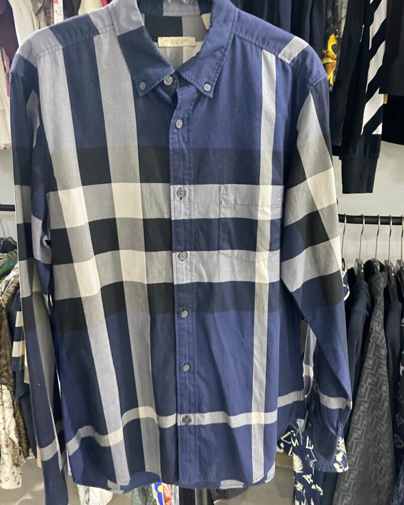 Burberry Shirt Blue Long Sleeve