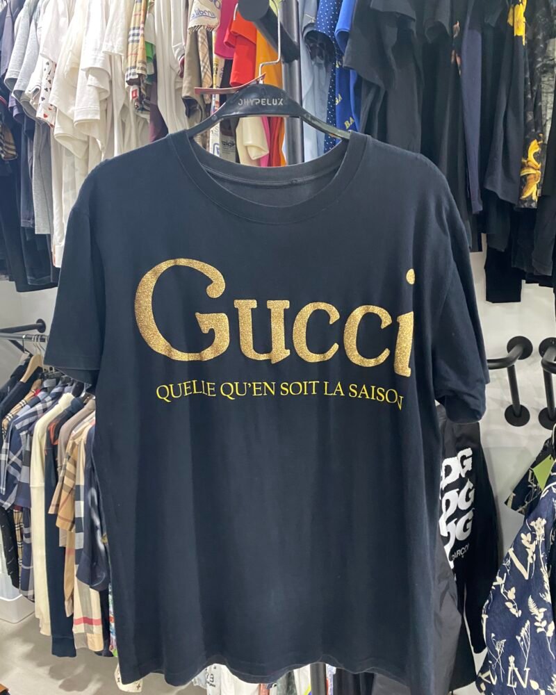 Gucci Tee Gold Word