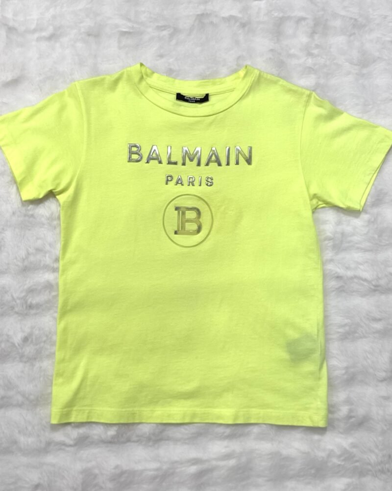 Balmain Tee Kids Neon Yellow