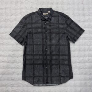 Burberry Check Plaid Grey S/S Shirt