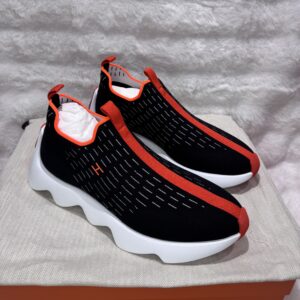 Hermes Eclair Sneakers in black and orange