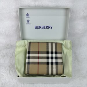 Burberry Nova Checkerd Beige Bifold Wallet