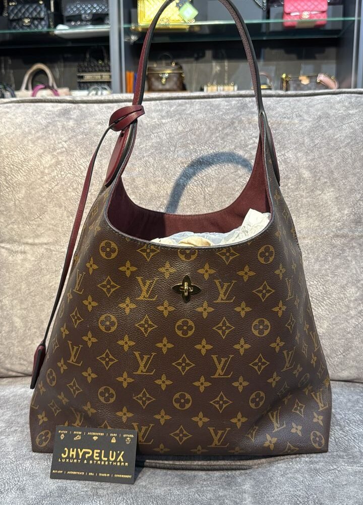 LV Bag Bordeaux Flower Hobo Brown Monogram