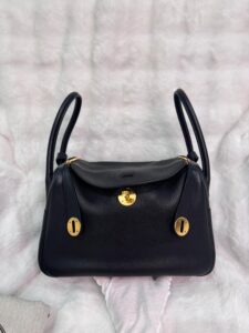 Hermes Bag Black Lindy 26 Clemence GHW