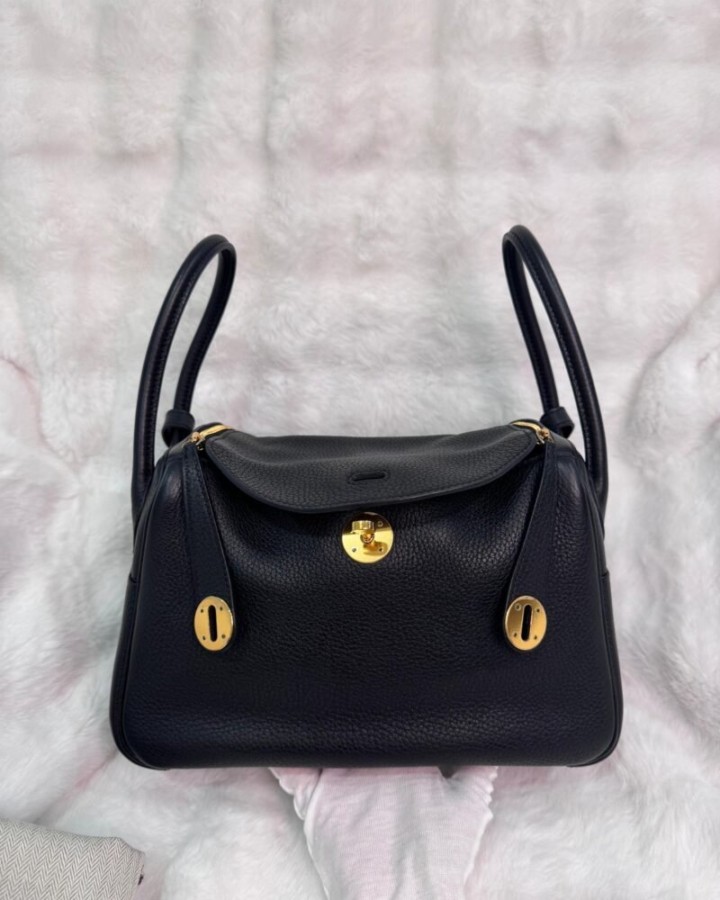 Hermes Bag Black Lindy 26 Clemence GHW