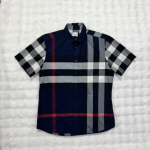 Burberry Shirt Navy Checkered S/S