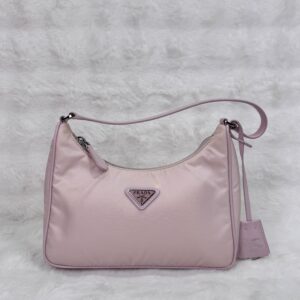 Prada Alabastro Pink nylon Re-edition 2005 Tessuto Mini Hobo Bag