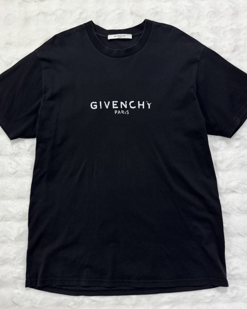 Givenchy Cracked Logo Black Tee