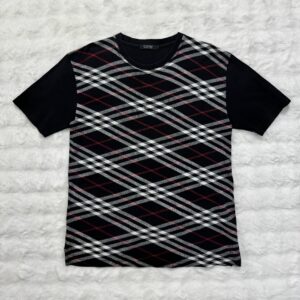 Burberry Black Label Cross Checkered Black Tee