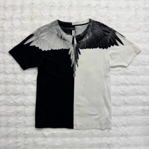 Marcelo Split Black White Wings Tee