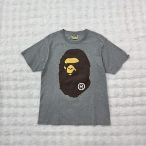Bape Large Ape Head Graphic print Grey Tee