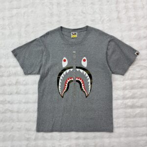 Bape Tee Grey with WGM Shark Print