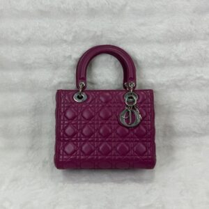 Christian Dior Lady Dior Purple Medium SHW (Pink Fuchsia)