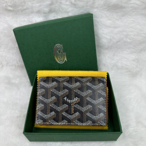 Goyard Card Case Black / Brown Malesherbes