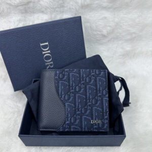 Dior Wallet Navy Oblique Bifold