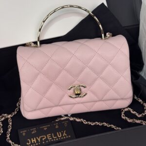 Chanel Pink Bag Coco Crush Handle