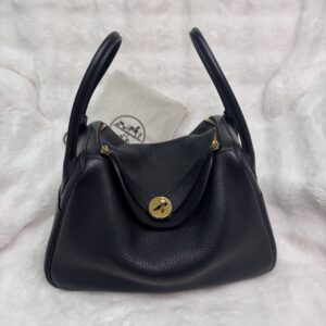Hermes Bag Black Lindy 26 Clemence GHW