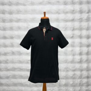 Burberry Polo Black Red TB Chest Checkered