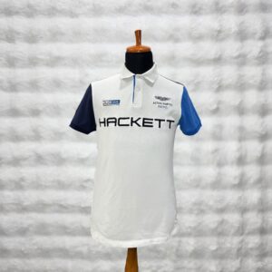 Hackett Aston Martin Racing Polo shirt in blue and white
