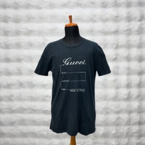 Gucci Archive Logo Made in Italy Black Tee