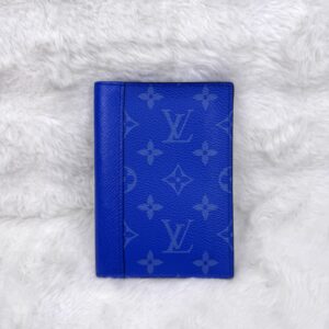 LV Passport Organizer Blue Monogram RFID
