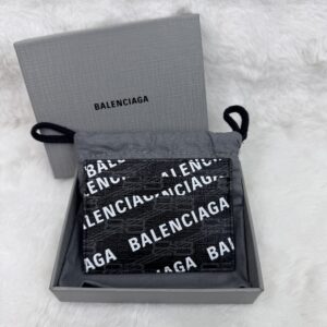 Balenciaga Full Print Black Cardholder