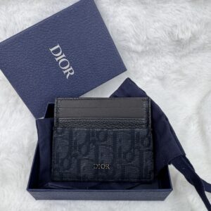 Dior Cardholder Oblique Black