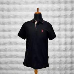 Burberry Polo Black Red TB Chest Checkered