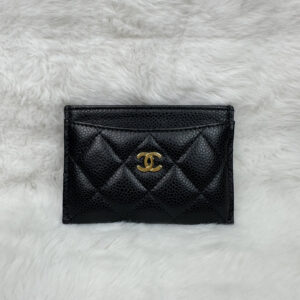 Chanel Black Caviar Cardholder GHW (RFID J9xx)