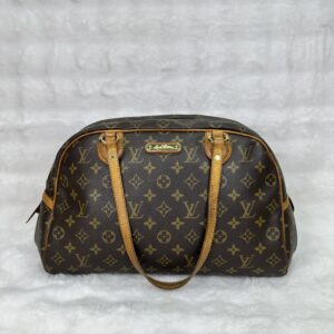 LV GM Brown Monogram Montergueil Bag with leather trim & handle