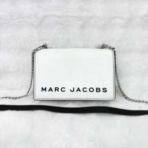 Marc Jacobs White Double Take Mini Bag with silver chain