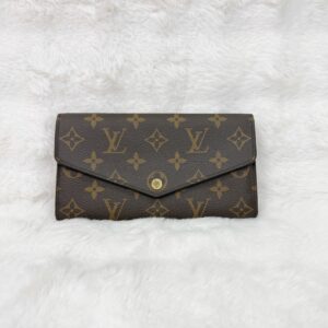 LV Sarah Brown Monogram Long Wallet RFID