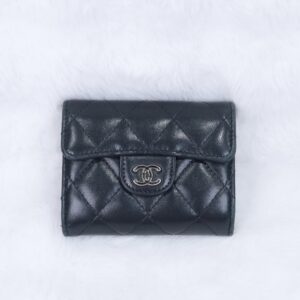 Chanel Wallet Card Bifold Lambskin Black