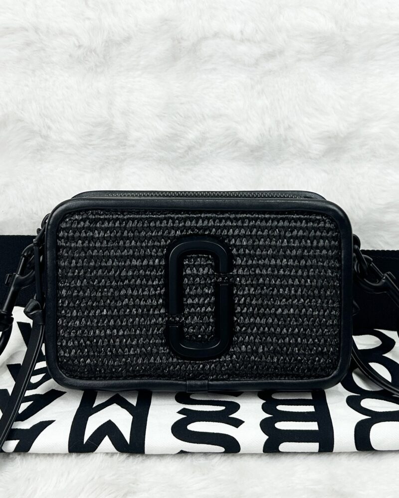 Marc Jacobs The Snapshot Black woven camera bag