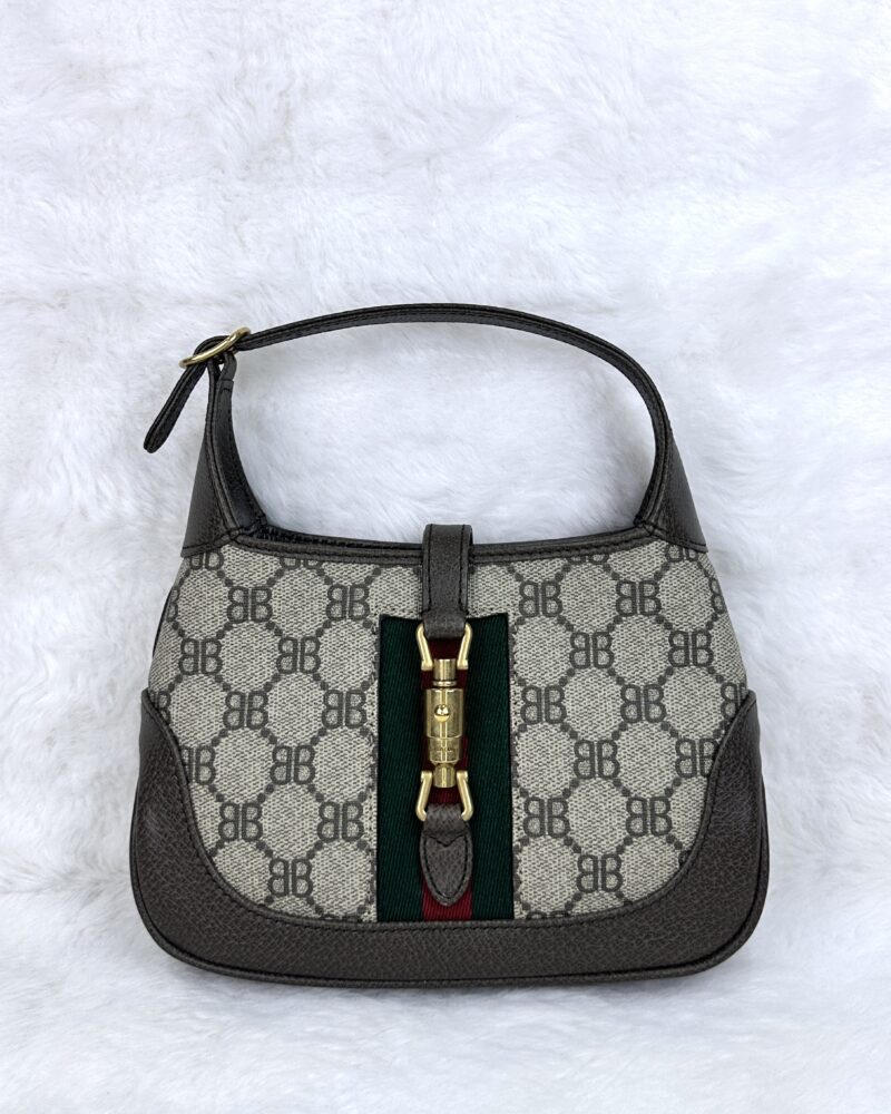 Balenciaga X Gucci Jackie 1961 Brown One Shoulder Bag